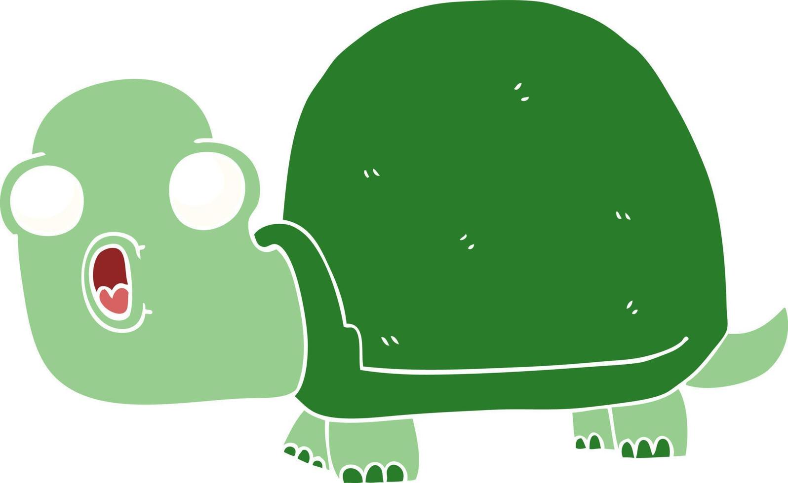 cartoon doodle shocked turtle vector