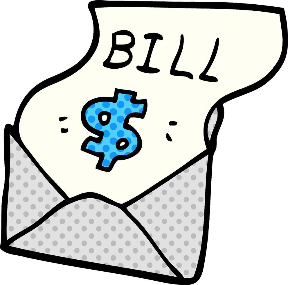 Cartoon doodle debt bill 12168644 vector art at vecteezy