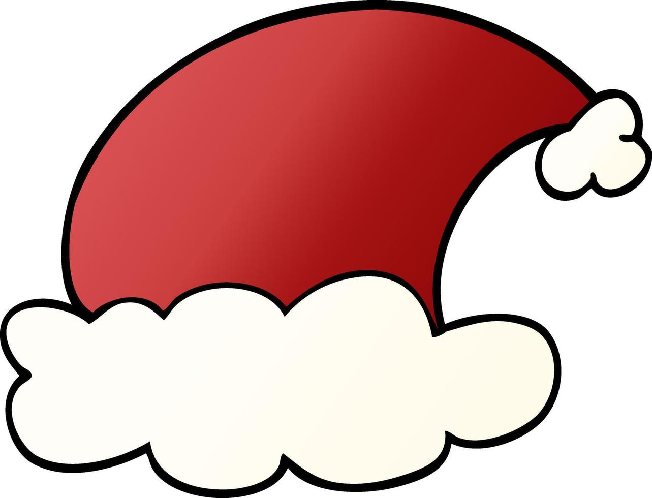 cartoon doodle christmas hats vector