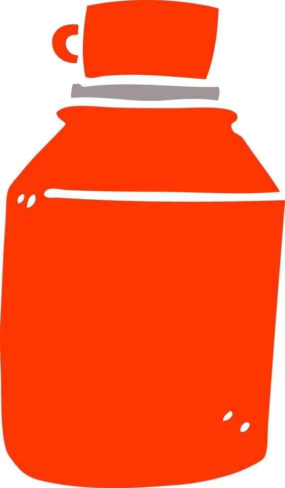 cartoon doodle hot drinks flask vector