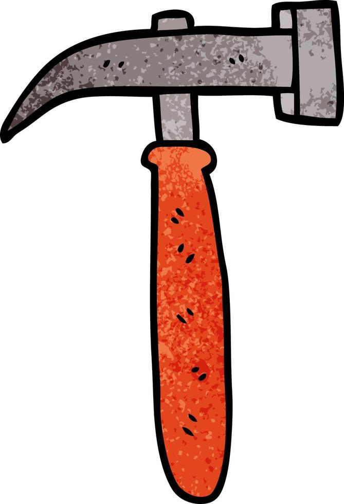 cartoon doodle hammer vector