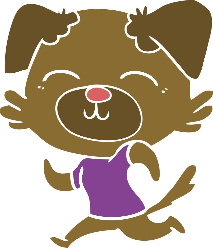 flat color style cartoon dog vector
