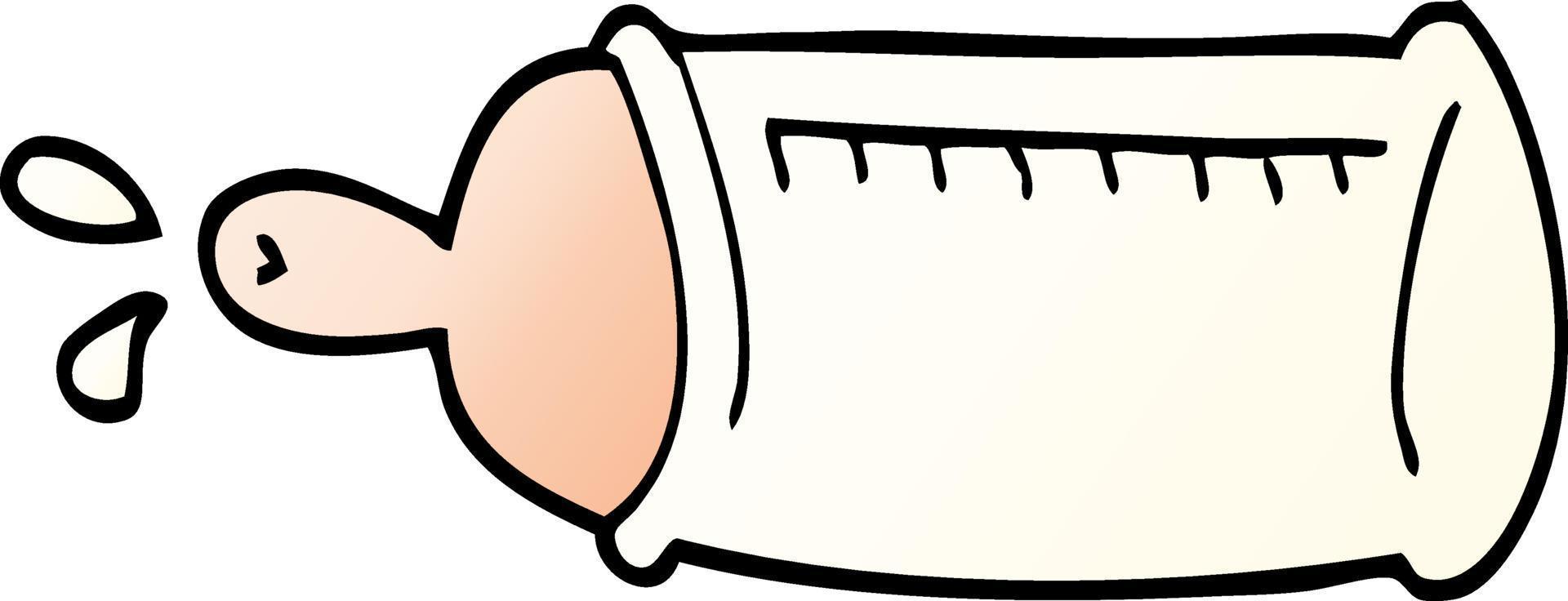 cartoon doodle baby bottle vector