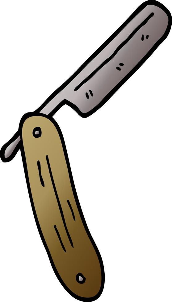 cartoon doodle old style razor vector