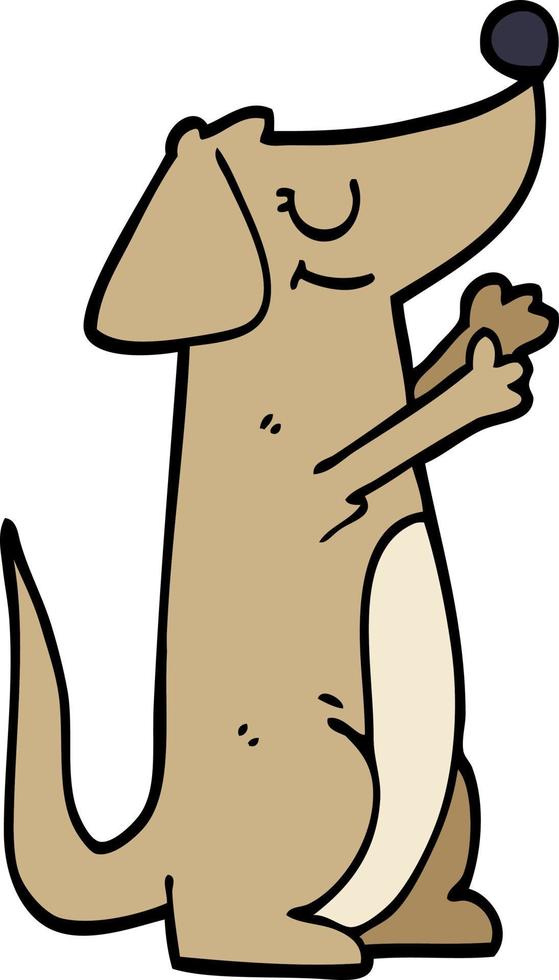 perro garabato de dibujos animados vector