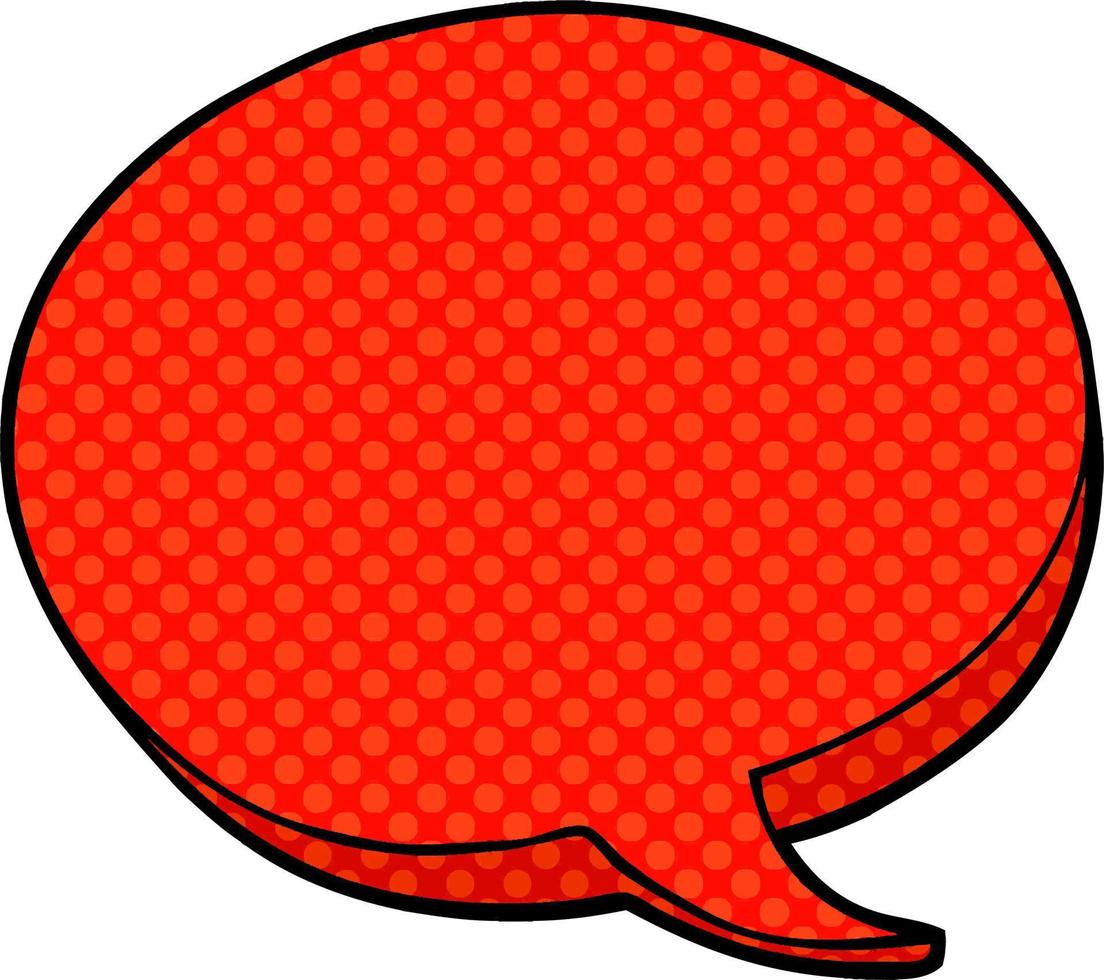 cartoon doodle red speech bubble vector