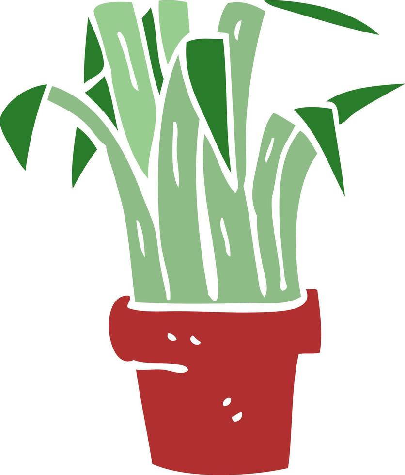 cartoon doodle indoor plant vector