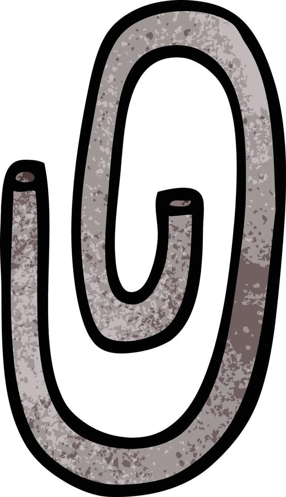 cartoon doodle paper clip vector