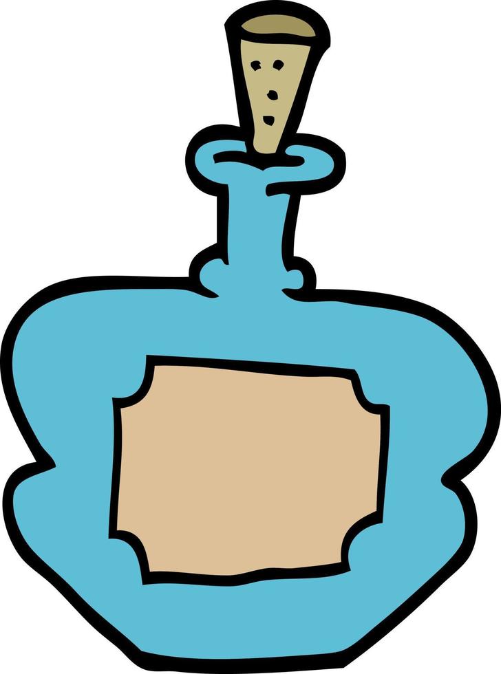 cartoon doodle perfume bottle vector