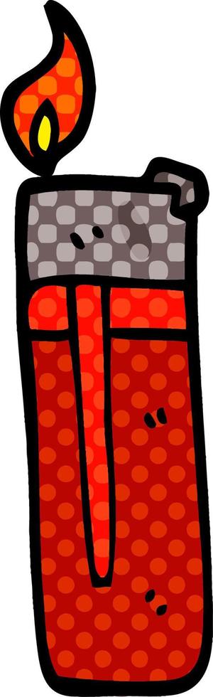 cartoon doodle disposable lighter vector