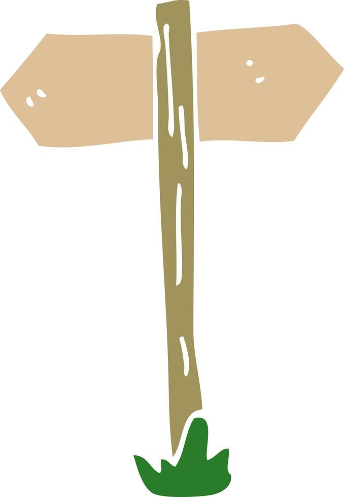 cartoon doodle sign posts vector