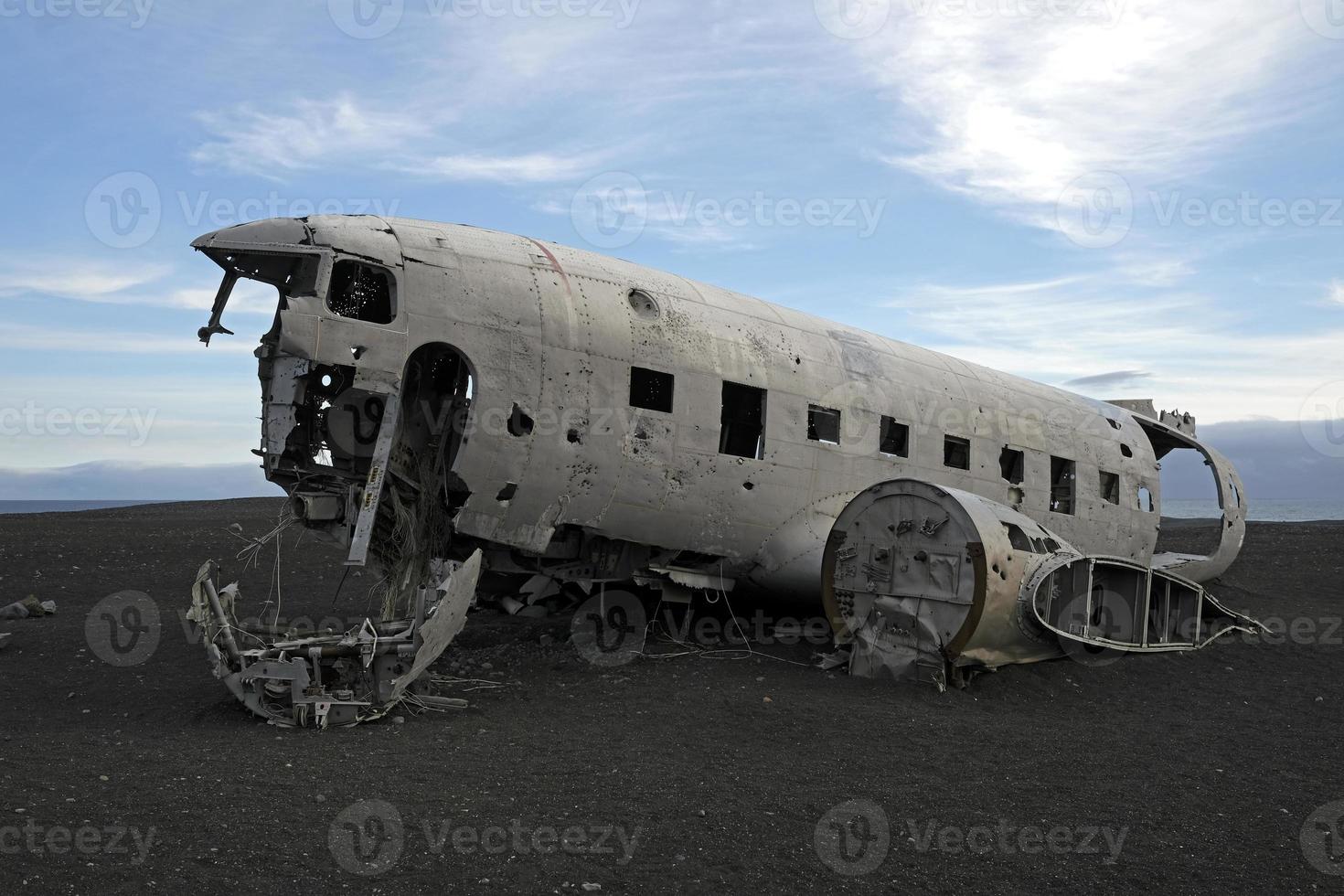 accidente de avión abandonado en solheimasandur, islandia foto