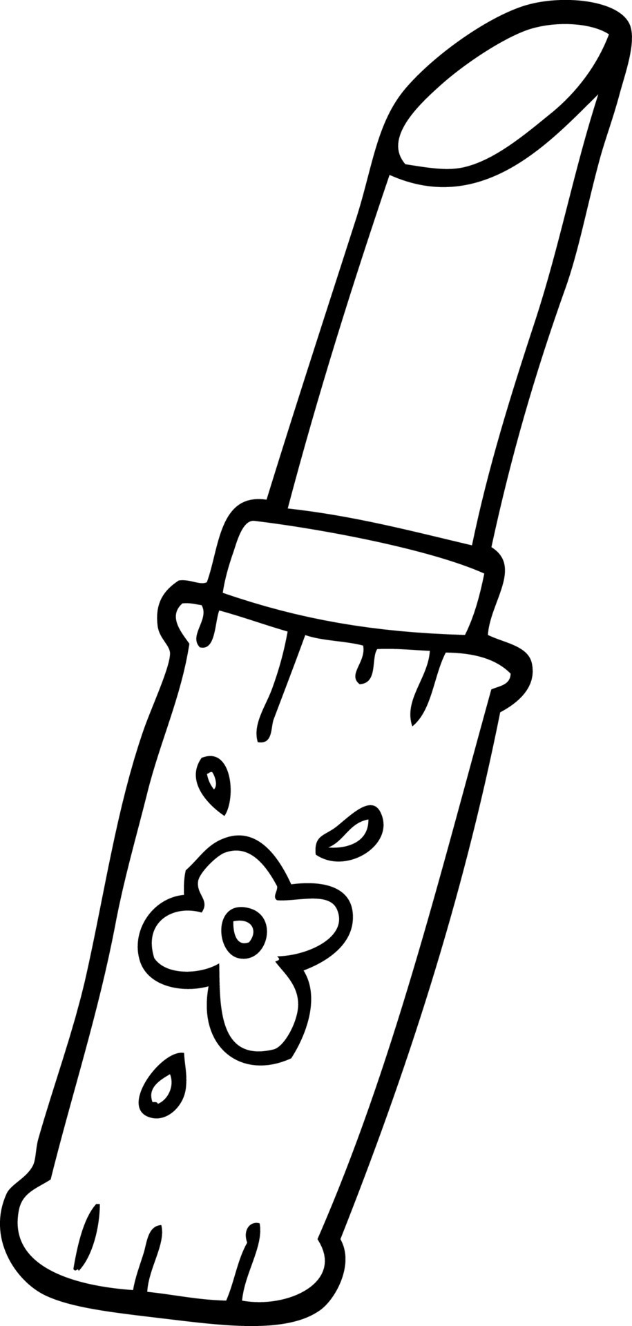 line drawing cartoon lipstick 12170454 Vector Art at Vecteezy