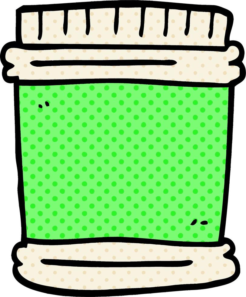 cartoon doodle vitamin pots vector