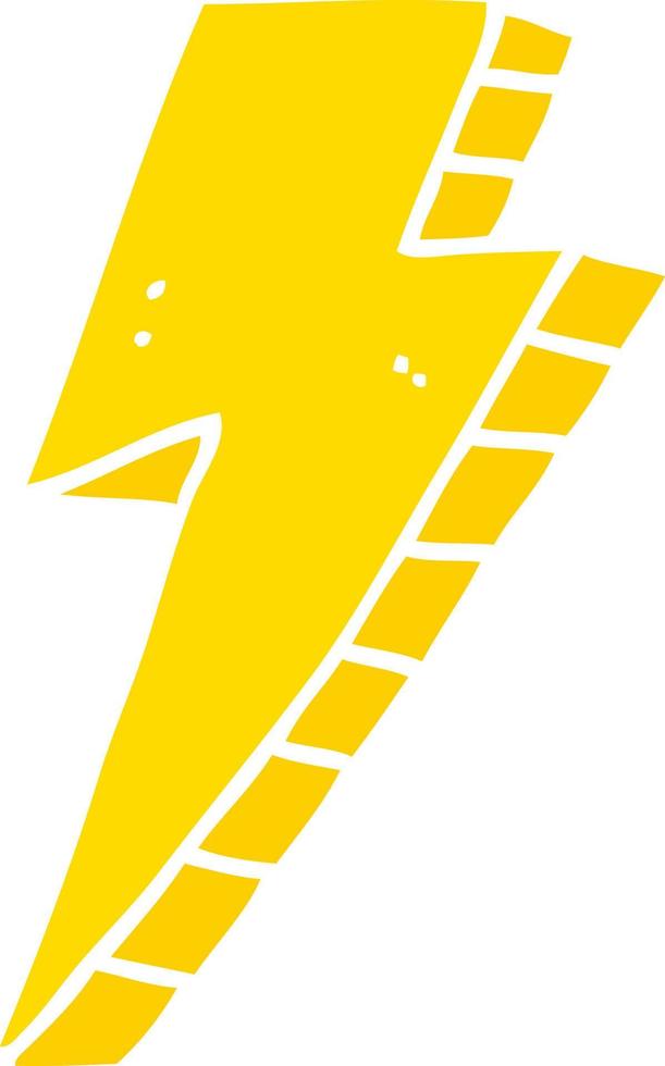 flat color style cartoon lightning bolt vector