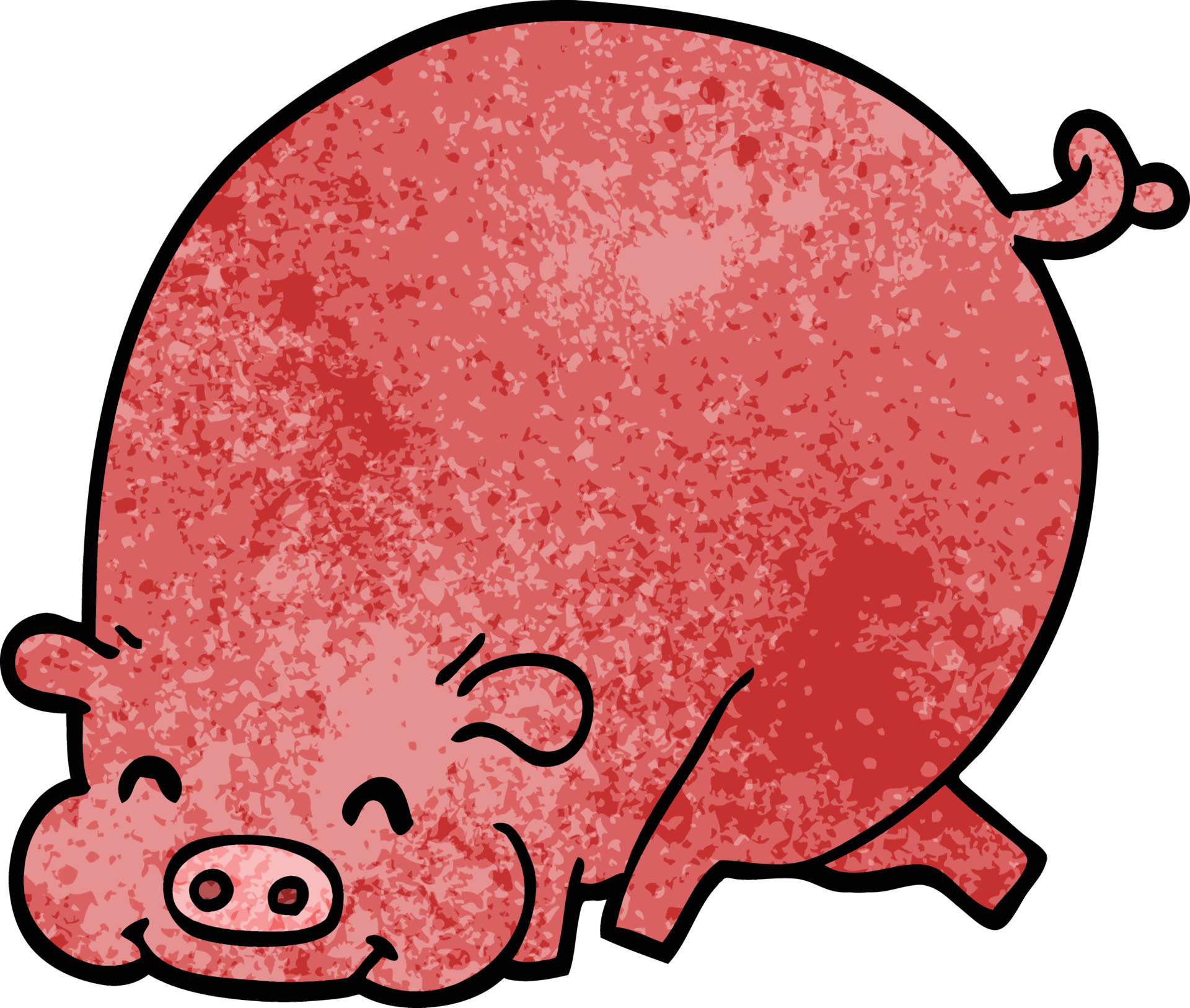 cartoon doodle fat pig 12170488 Vector Art at Vecteezy