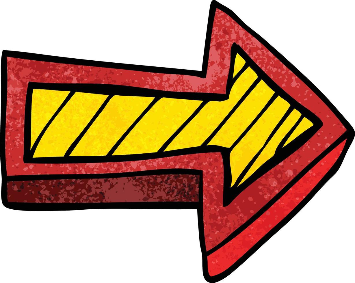 cartoon doodle directing arrow vector