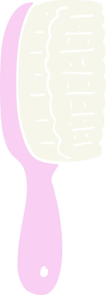 flat color illustration of a cartoon brush vector