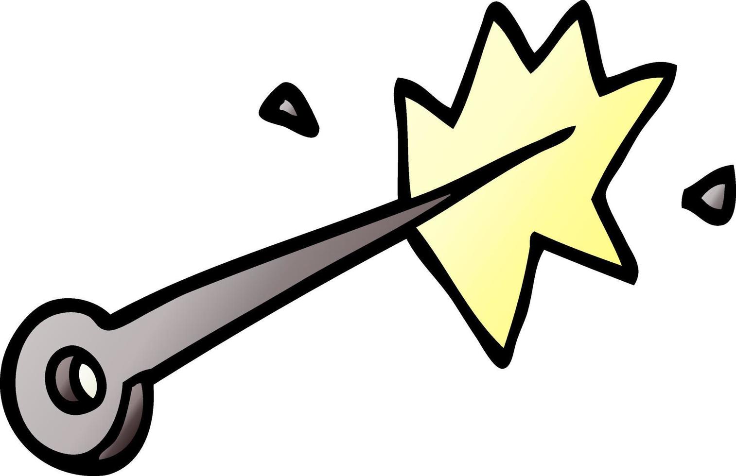 cartoon doodle sewing needle vector