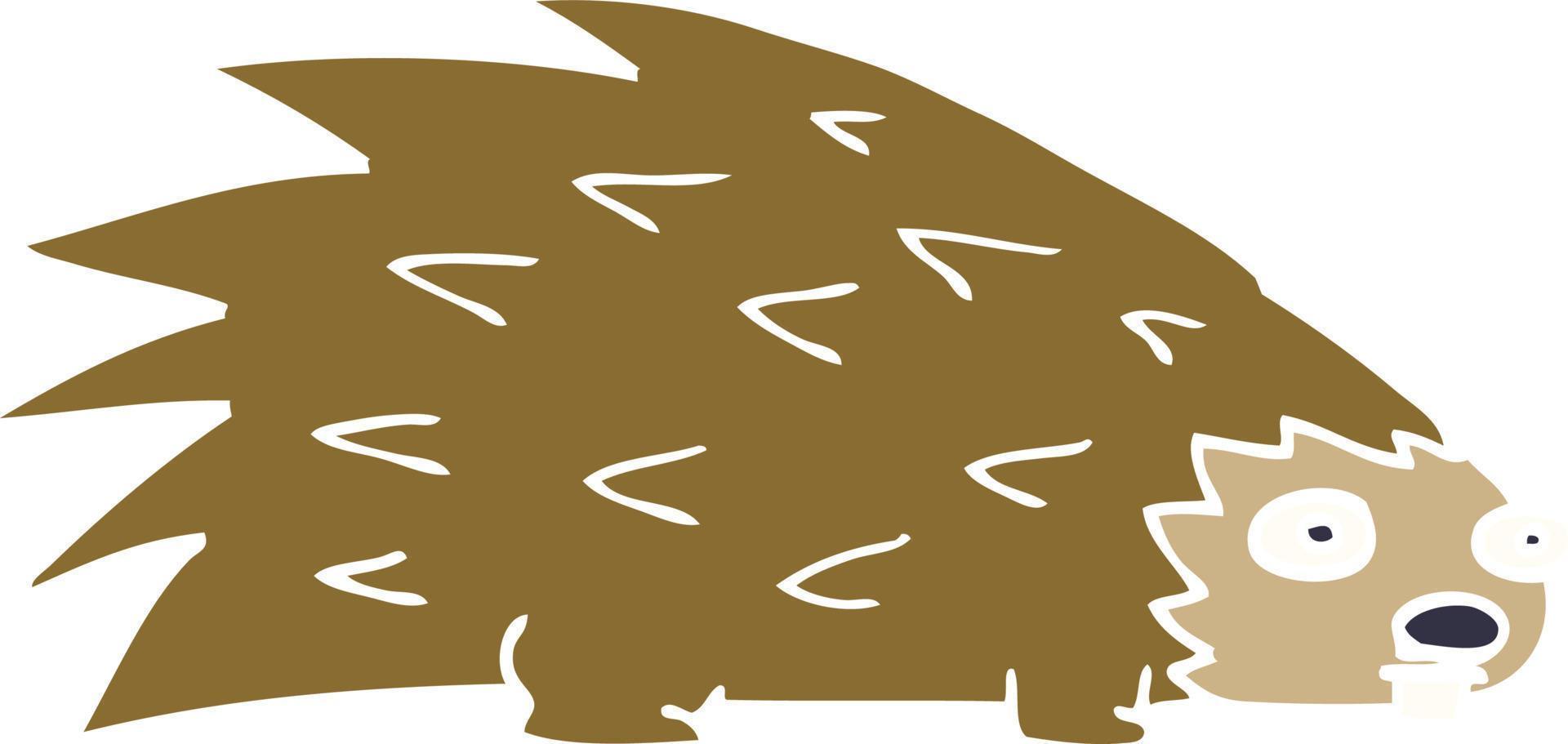 cartoon doodle spiky hedgehog vector