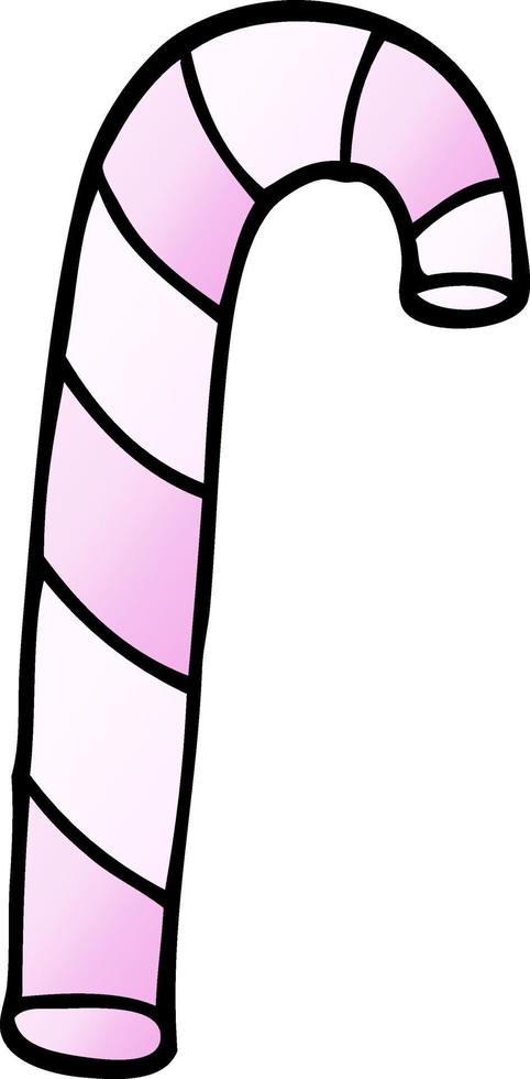 cartoon doodle pink candy canes vector