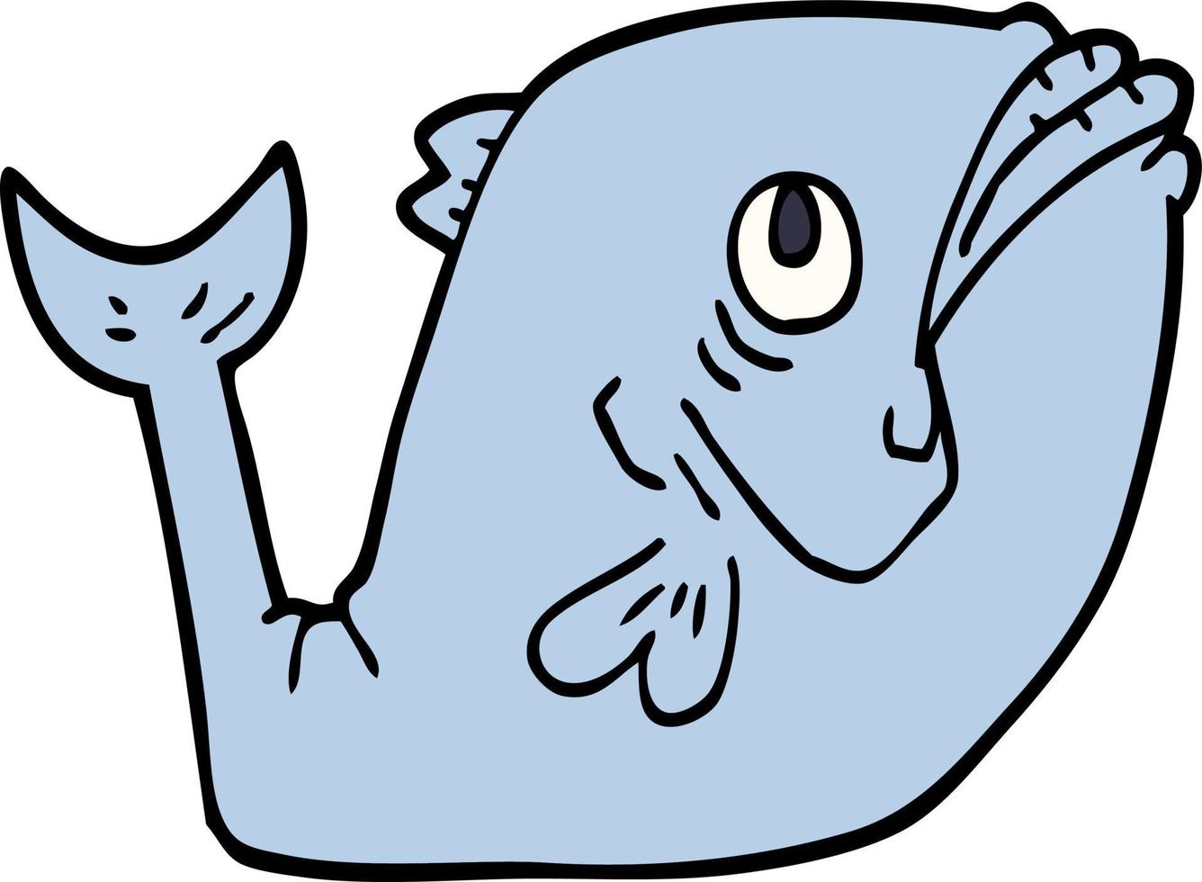 funny cartoon doodle fish vector