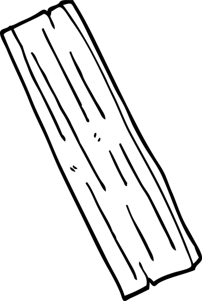 line drawing cartoon plank of wood vector