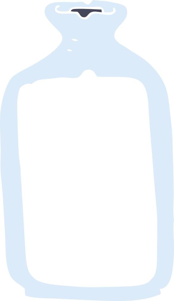 flat color illustration of a cartoon hot water bottle vector