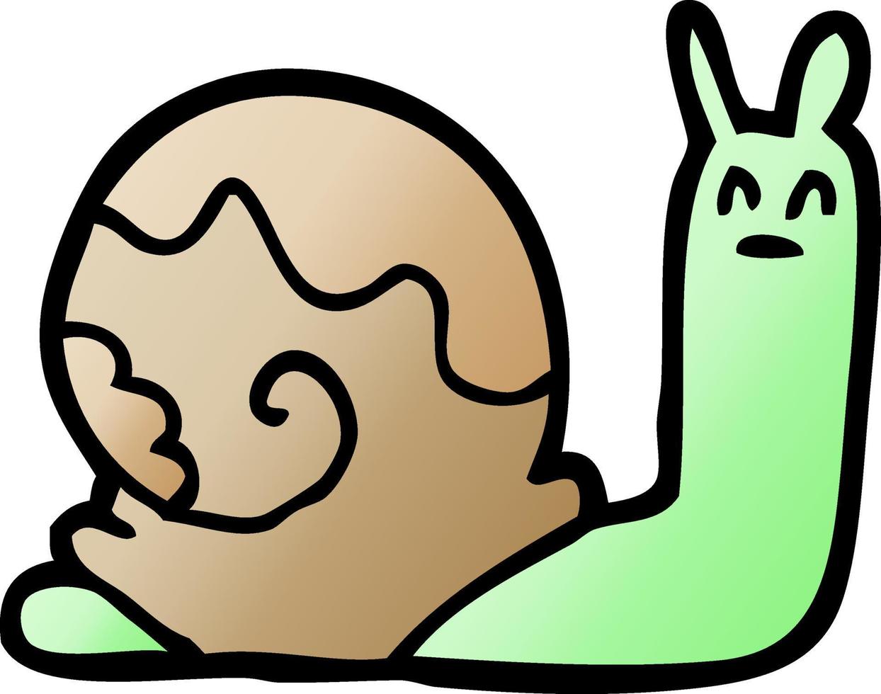 cartoon doodle snail vector