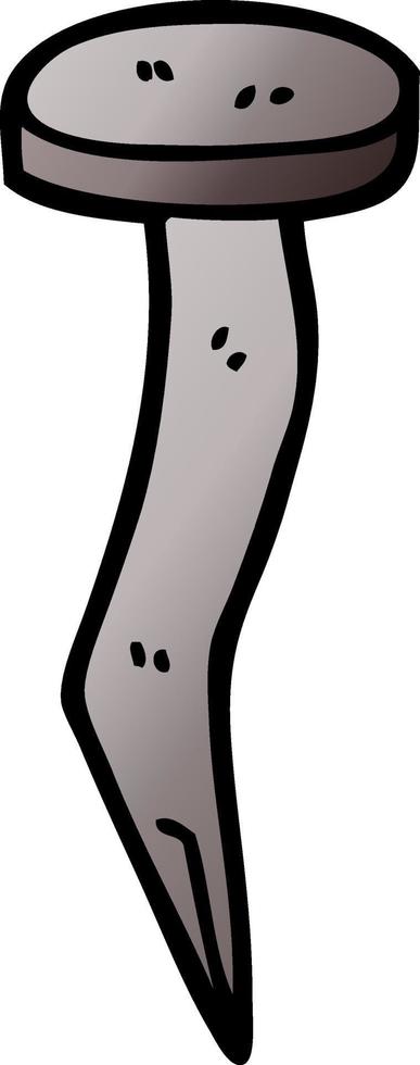 cartoon doodle iron nail vector