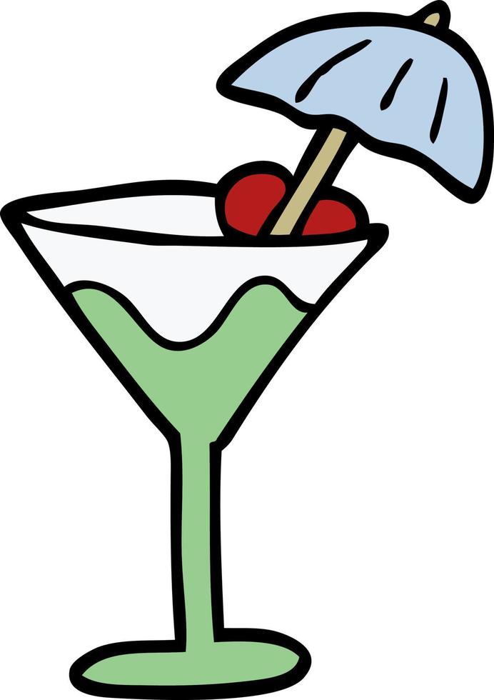 cartoon doodle cocktail vector