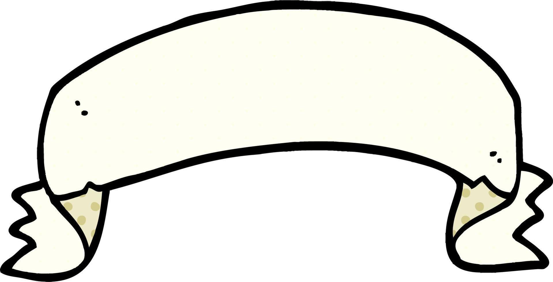 cartoon doodle scroll banner vector