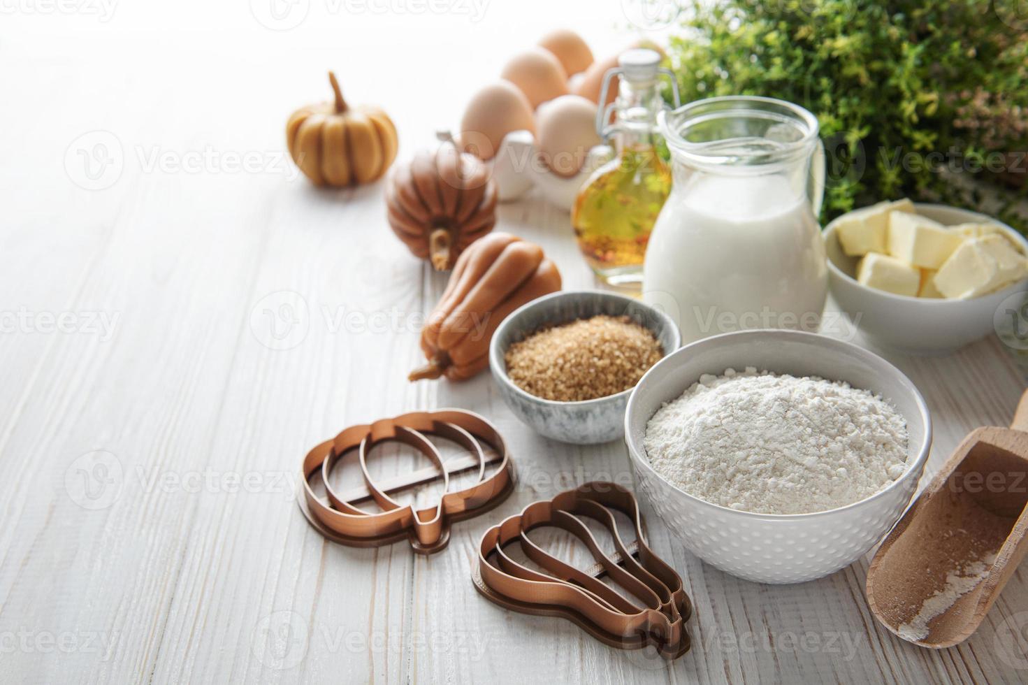 Preparing dough for baking photo