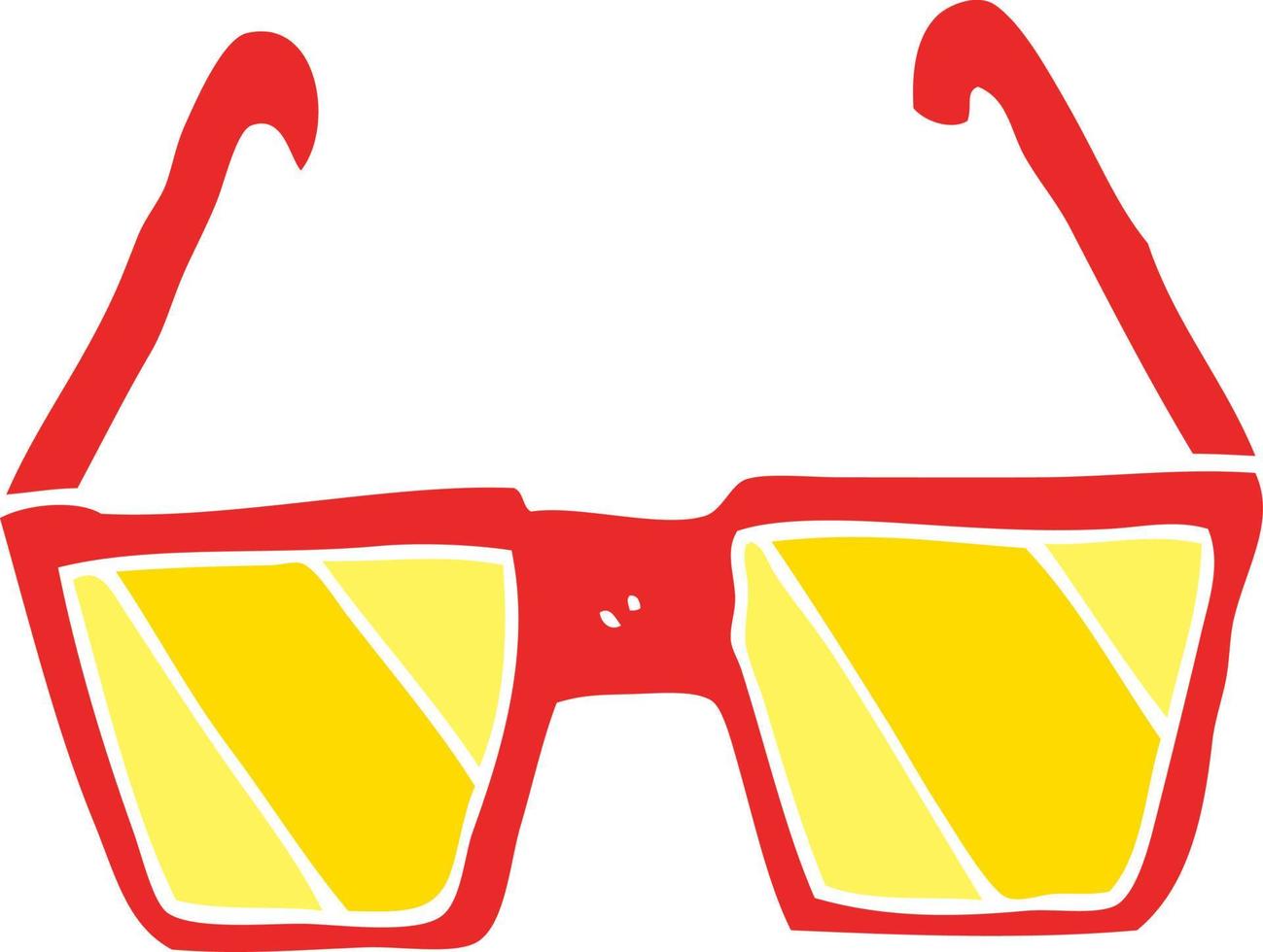 flat color style cartoon glasses vector