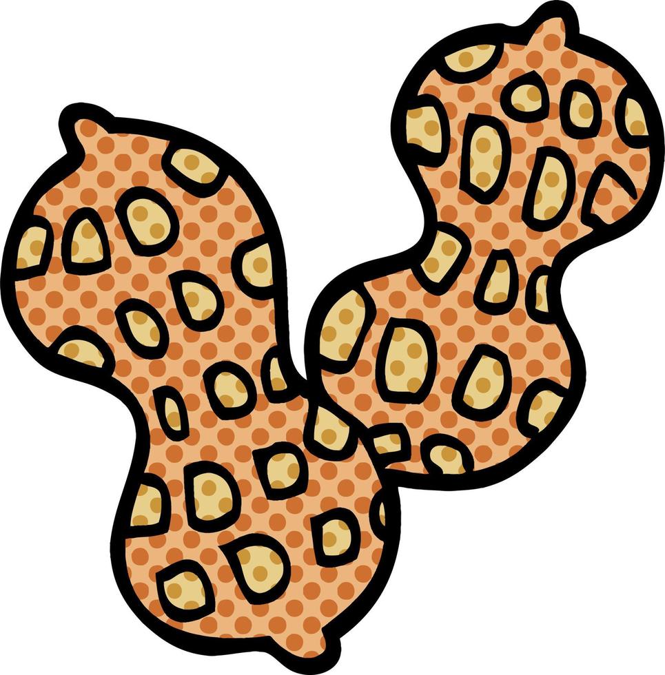 cartoon doodle peanut vector