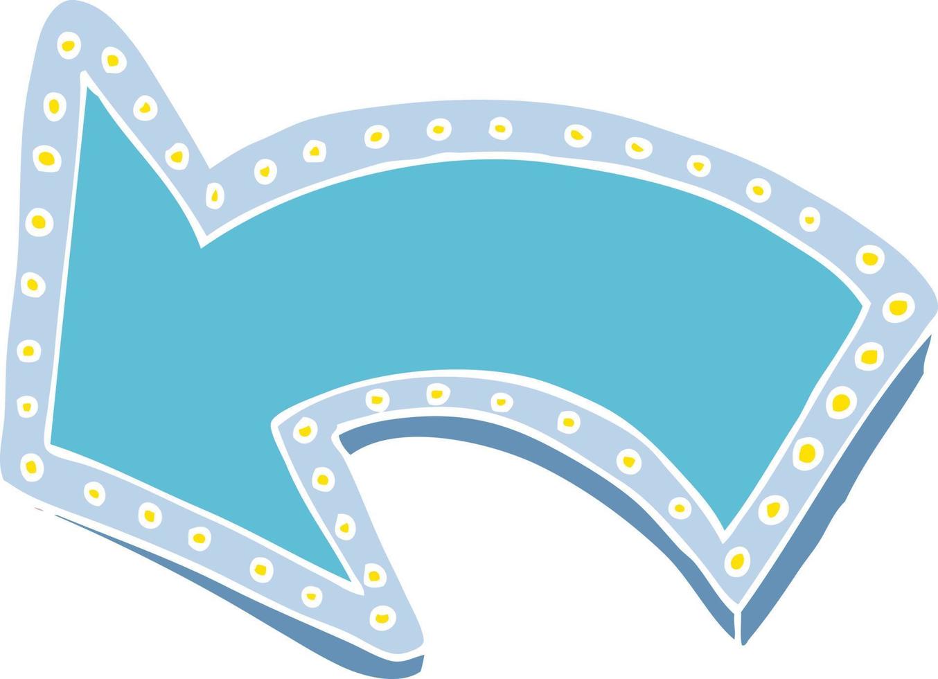 cartoon doodle light up arrow vector