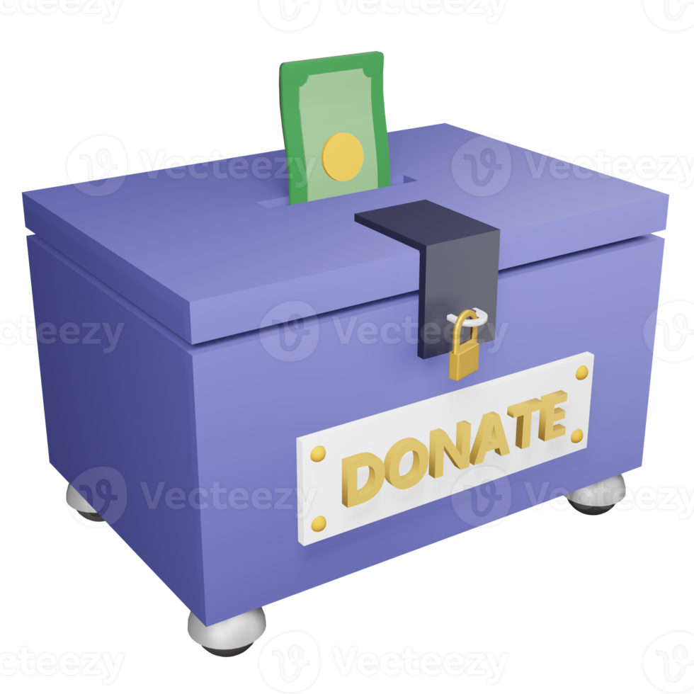 3D Illustration Donation Box 12171718 PNG