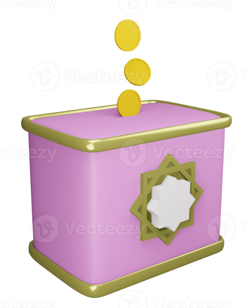3D Illustration Donation Box 12171721 PNG