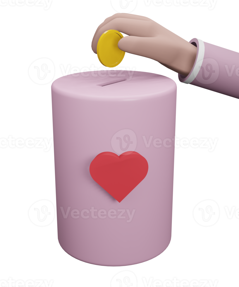 3D Illustration Donation Box 12171724 PNG