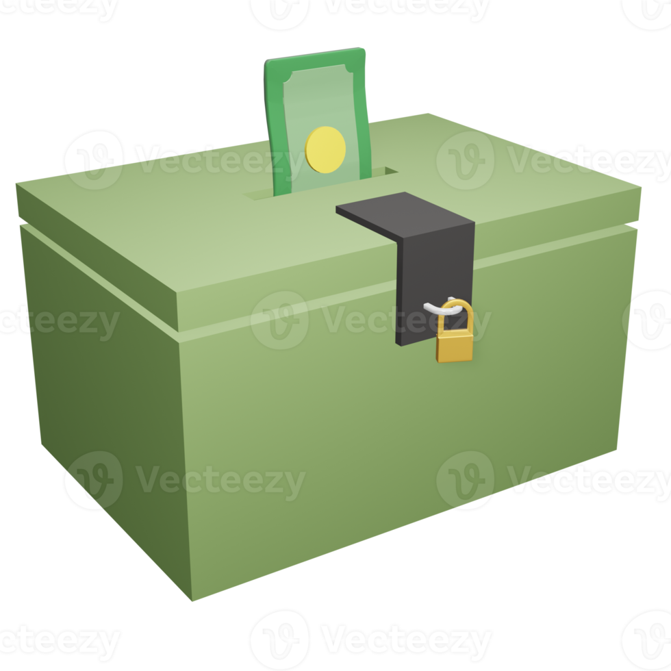 3D Illustration Donation Box png