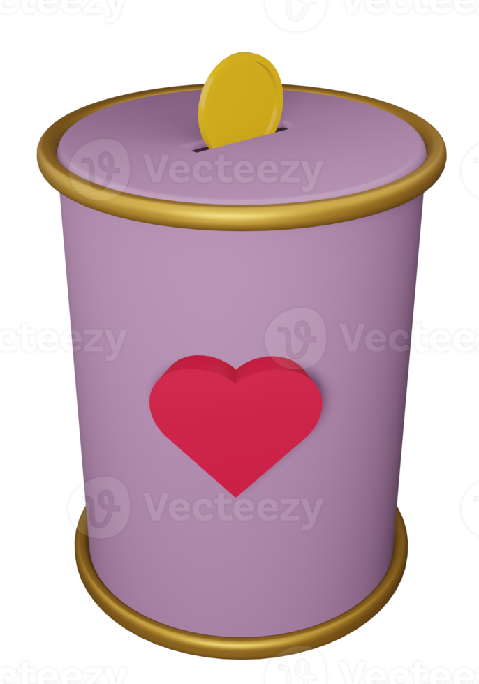3D Illustration Donation Box 12171729 PNG