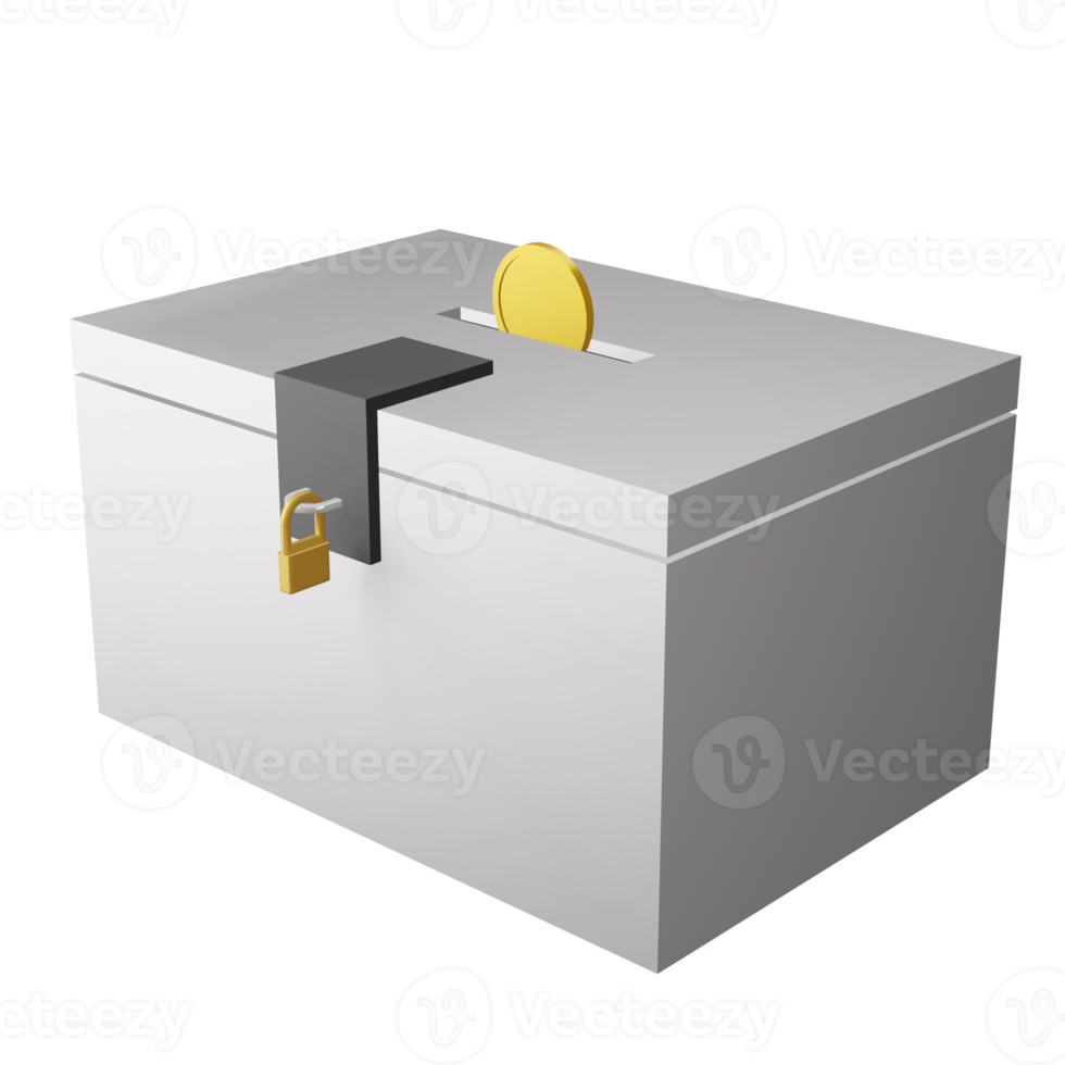 3D Illustration Donation Box png