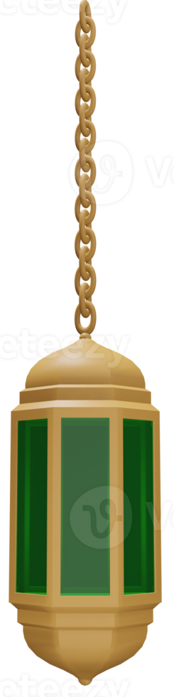 3D rendering arabic lantern png