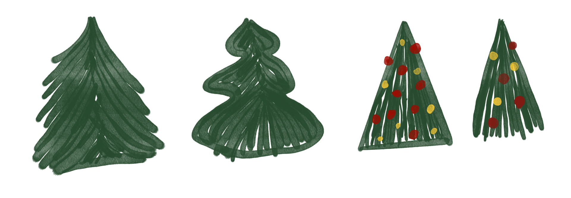 Christmas tree watercolor png