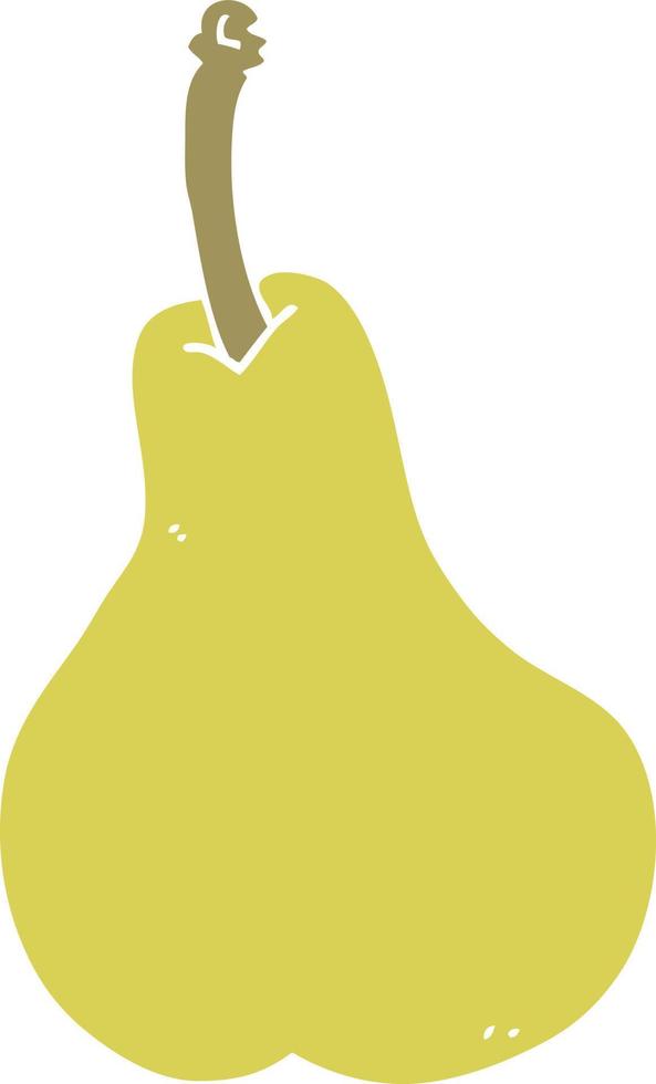 cartoon doodle of a pear vector