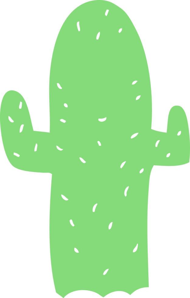 flat color style cartoon cactus vector