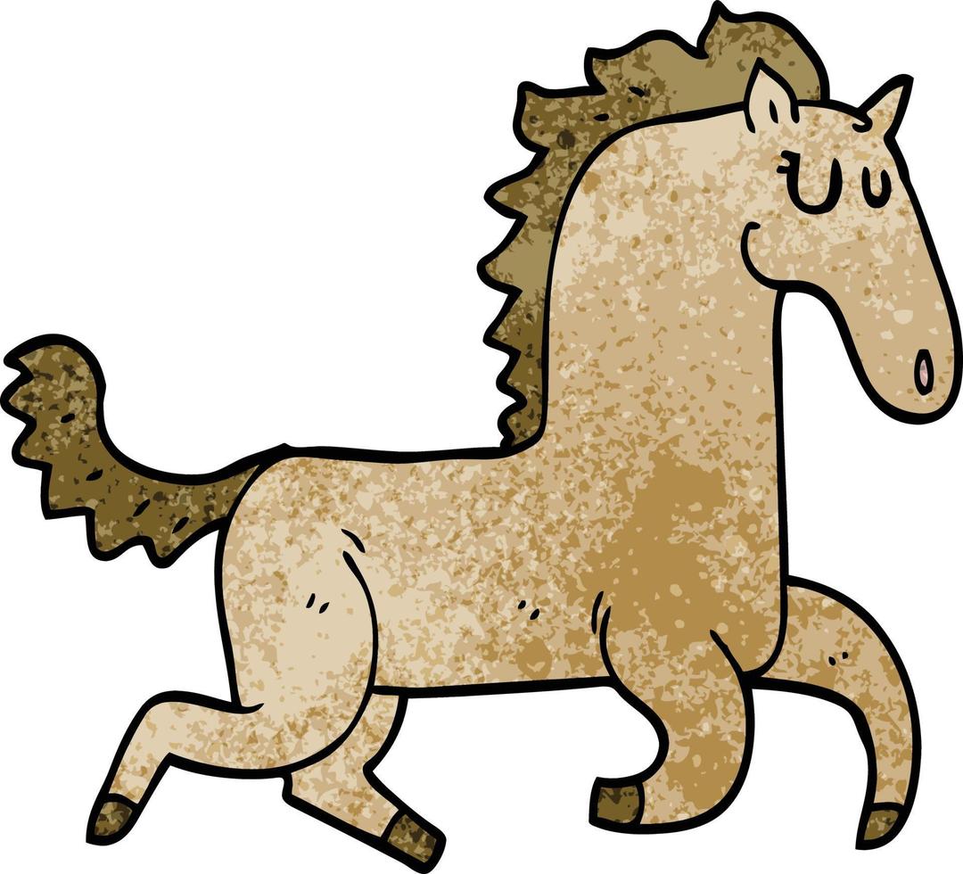 cartoon doodle magnificent stallion vector