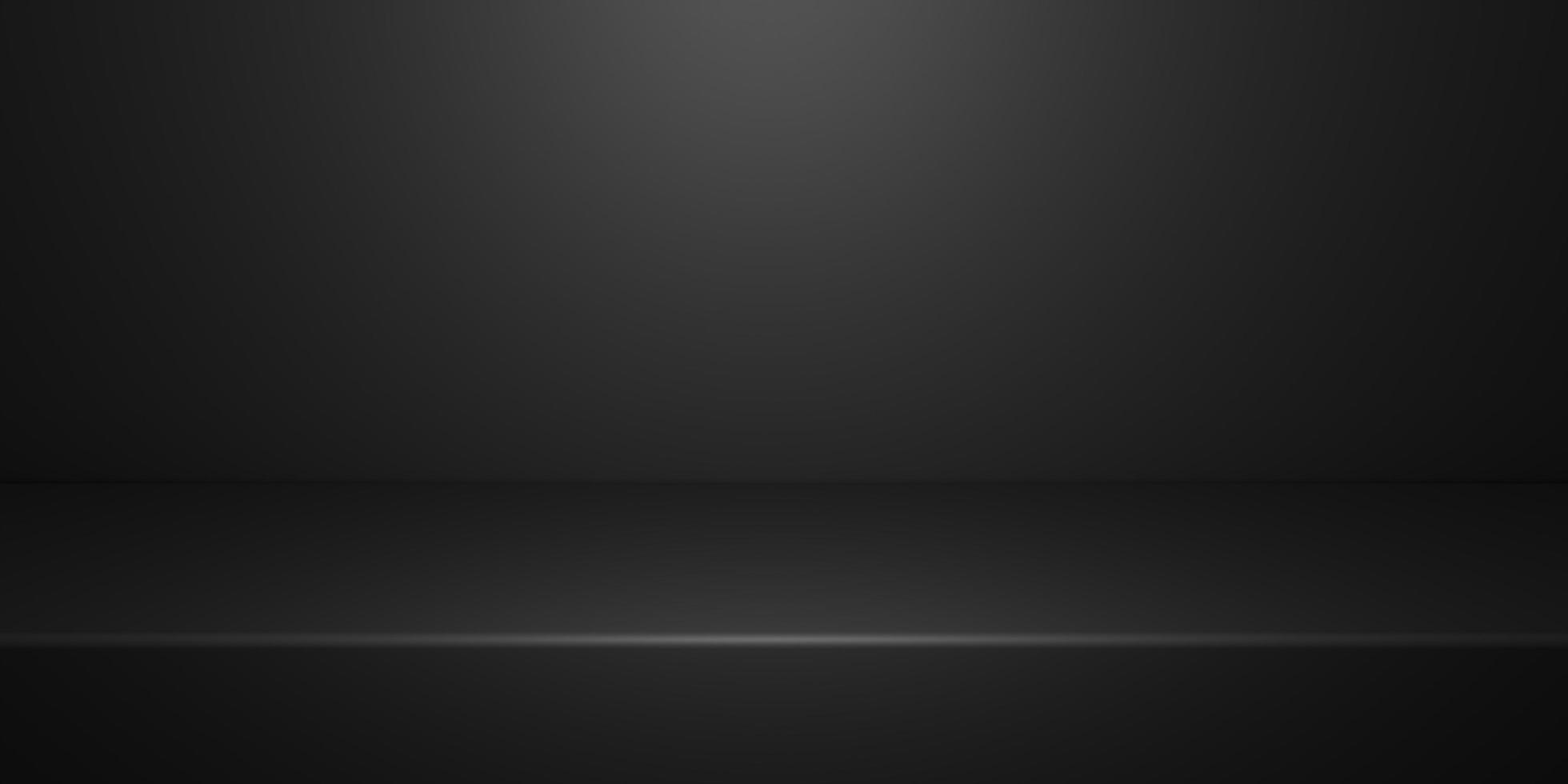 Black rubber countertop, empty shelf. 3d realistic mockup of table top, Black kitchen counter on background with spot light. product display with copy space for display of content design. 3d rendering photo