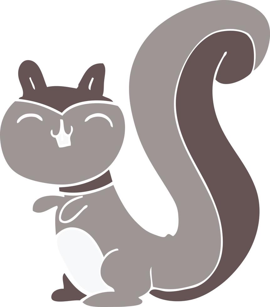 cartoon doodle happy squirrel vector