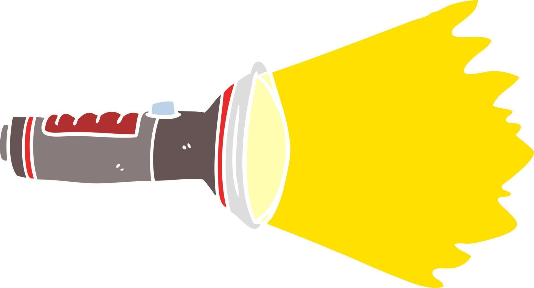 flat color style cartoon electric torch shining 12172114 Vector Art at